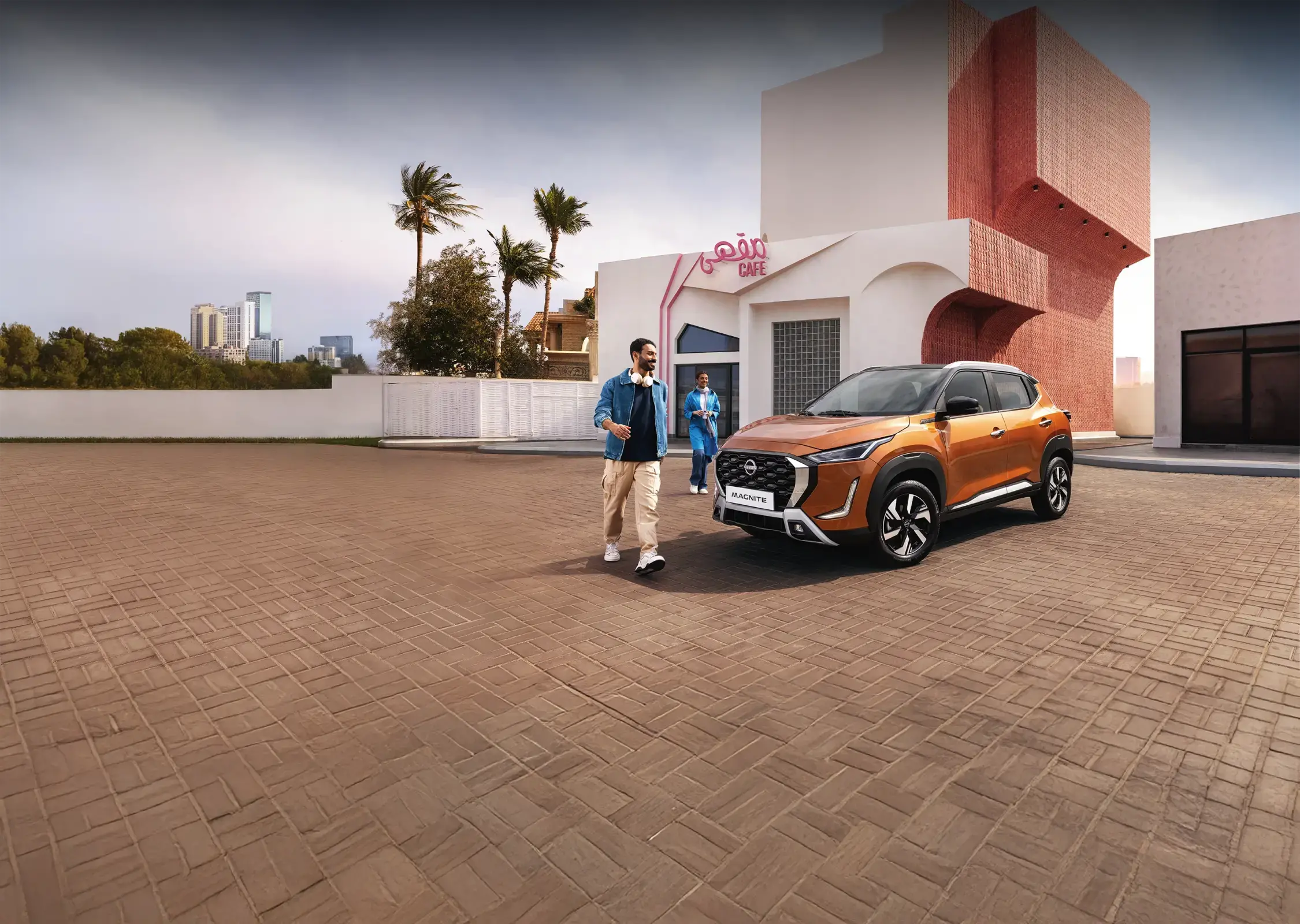 Nissan Magnite compact SUV in an urban setting
